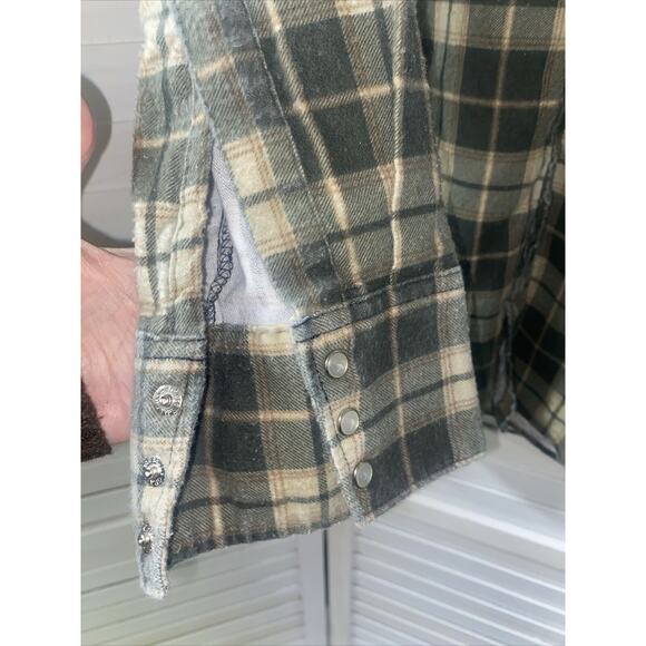 Dickies Shirt Men’s Pearl Snap Plaid Flannel Outdoor Hike Camp Fish Sz X-Large - Picture 4 of 5